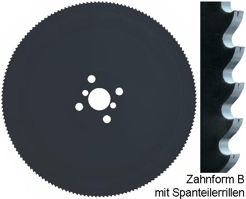 Metallkreissägeblatt mit Spanteiler aus HSS-DMo5 und HSS-E